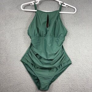 Ellen Tracy Green Women Swim One Piece